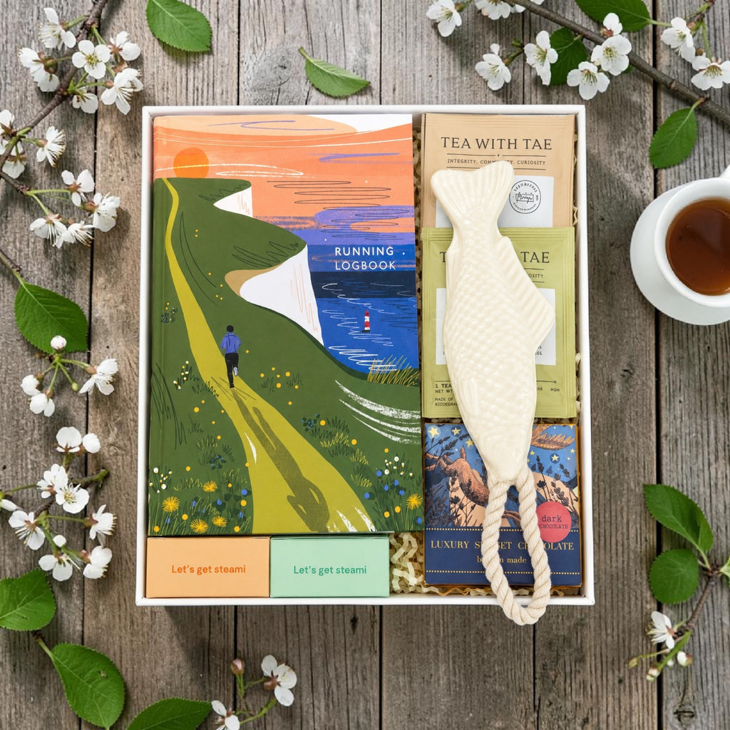 The Missouri Fox Trotter Themed Gift Box - comes with Running Logbook, Soap-On-A-Rope; Dark Chocolate, Tea, Shower Steamers